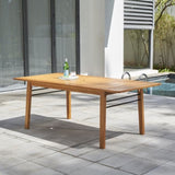 Carlton Honey Wood Patio Wood Dining Table B093121228