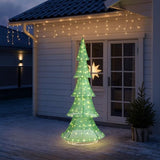 6FT Lighted Christmas Tree Yard Decorations, Pre-lit Pull Up Christmas Tree with 200 LED Warm White 64361676