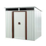 6ft x 5ft Outdoor Metal Storage Shed White W54071040