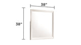 Blaze Modern Style Mirror Made with Wood in White B009P286631
