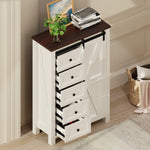 ZUN Shoe Storage Cabinet for Entryway,Bedroom,Flip Door Design Shoe Cabinet,White Finish W760P214395