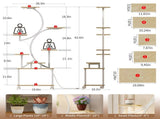 Plant Stand with Grow Lights, 62" Tall Plant Shelf, Lighted Corner Plant Stands for Indoor Growing, 63827880