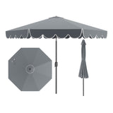 10 Feet Patio Umbrella with Crank Tilt Adjustment - Gray 50242694