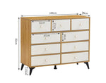 ZUN CABINET WOOD MDF BOARDS, 9 Drawers Dresser, WOOD COLOUR 50062469