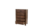 ZUN Oak Finish 1pc Chest Of Drawers Wooden Texture 5x Drawers Storage Bedroom Furniture B011P244398