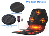 Full Body Massage Chair Pad with Heat, 8 Modes 9 Intensities, Home Office Car Use Back Neck Massager 62180191