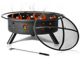 30IN Metal Fire Pit Black 80392062