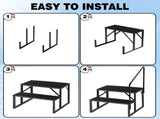 2 Step Ladder with Handrail, Swimming Pool Ladder Above Ground, 660 lb Load Capacity RV Steps with 42354588