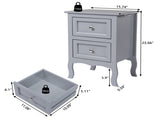 2pcs Country Style Two-Tier Night Tables Large Size Grace 63971339