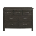 ZUN 1pc Charcoal Gray Finish 7 Drawers Dresser Transitional Style Wooden Bedroom Furniture B011P220616