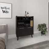 Vance 40" High Bar Cabinet with Six Bottle Cubbies, Two Double Door Cabients, Four Shelves, Living B070P254779