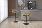 ZUN COOLMORE Modern Swivel Bar Stools Set of 2 Adjustable Counter Height Chairs with Footrest for W39594822