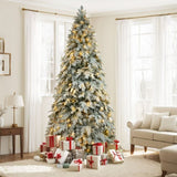 ZUN 7.5ft Artificial Christmas Tree with 400 LED Lights and 1200 Bendable Branches, Christmas Tree N710P181625K