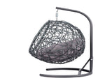 Cat Swing Bed with Stand & Cushion, Cat Egg Chair with Rattan Wicker Appearance, Indoor Hanging 05489427