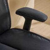 Cross Legged with Flip-Up Armrests Leather, Cross Legged Office on Wheels, Comfy Swivel 94377216