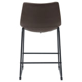 Brown and Black Armless Counter Height Stools B062P153504
