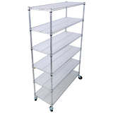 ZUN 6 Tier 6000lbs Capacity NSF Metal Shelf Wire Shelving Unit, Heavy Duty Adjustable Storage Rack with W465142130