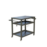 3-Shelf Outdoor Grill Table, Grill Cart with Wheels, Outdoor Pizza Oven Table and Food Prep Table, W1859P191827