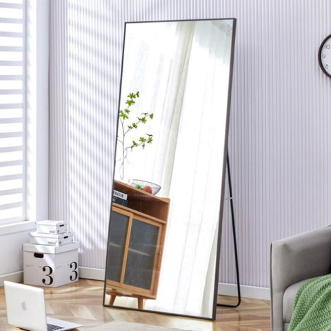 ZUN Fourth generation solid wood frame long mirror, dressing mirror, bedroom foyer, decorative mirror, W1151P147765