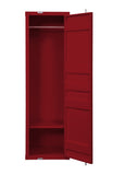 Red 1-Door Wardrobe with Container Lock B062P215413