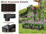 Set of 2 Rustic Style Trellis Planter, Raised Garden Bed Indoor Outdoor Planting Box for Vegetables 60644550