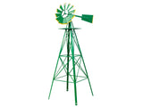 8FT Weather Resistant Yard Garden Windmill Green 92608943
