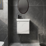 ZUN 20" Wall-Mounted Bathroom Vanity with Ceramic Sink, Storage Cabinet with Doors,Bathroom Cabinet Set W1972P196393