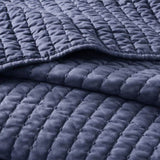 2 Piece Quilt Set Navy Twin/Twin XL B035129033