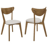 Tan and Chestnut Curved Backs Dining Chair B062P153700