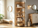 6-Tier Corner Shelf, Tall Slim Bookcase & Display Stand for Small Spaces 31514615