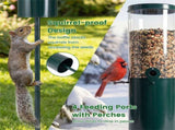 Standing Bird Feeder Squirrel-Proof, 4 Feeding Ports with Perches Heavy-Duty Metal & PC Construction 05174966