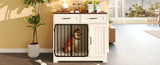 GO 37.4" Crate Furniture, Indoor Kennel with 2 Drawers and Storage Cabinet, Modern Furniture N704P265255K