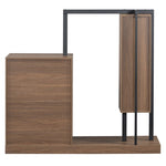 ZUN Wardrobe with 4 Drawers and 3 Shelves,Espresso N820P196888P