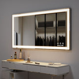 48x24 inch LED Bathroom Vanity Mirror Wall Mounted Adjustable White/Warm/Natural Lights Anti-Fog W70832310