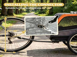 Dog Bike Trailer Pet Cart Bicycle Carrier with 2 Entrances, Safety Leash, Reflectors & Flag 20304097