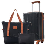 Hardshell Luggage Sets 3 Piece Carry-on Suitcases with Wheels, TSA Lock for Men Women-Black 15975754