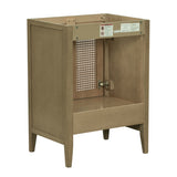 ZUN 24" Bathroom Vanity without Sink, Base Only, Rattan Cabinet with Doors and Drawer, Solid Frame and WF297609AAD