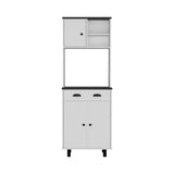 Salem Kitchen Pantry with 2 Cabinets, 2 Open Shelves, and Drawer B200P173183