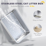 Stainless Steel Enclosed Litter Box for Cats 21843372