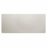 Glamourous Silver Finish Rectangular Dining Table 1pc Draw Leaf Mirror Trim Apron Dining Room B01152297