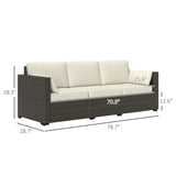Rattan Three-Seat Sofa 26499721