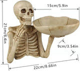 Skeleton Tray - Gothic Fruit Platter, Punk Style Candy Dish & Key Holder Halloween Candy Dish Decor 14467002