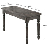 Weathered Grey Dining Bench with Turned Legs B062P189065
