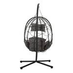 ZUN Egg Chair Stand Indoor Outdoor Swing Chair Patio Wicker Hanging Egg Chair Hanging Basket Chair W1703P163948