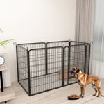 ZUN 6 Panels Heavy Duty Metal Playpen with door,31.7"H Dog Fence Pet Exercise Pen for Outdoor, Indoor W2181P171744