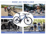 24 Speed Hybrid bike Disc Brake 700C Road Bike For men women's City Bicycle 16195235