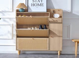 Modern minimalist storage cabinet, Japanese rattan shoe cabinet, bed top cabinet, small home W1151P147199