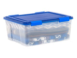 46 Qt. Plastic Storage Bins with Sealed Lids, Clear Gasket Box, Airtight Containers 29170649