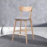 Wooden Bar Chairs Set of 2, Modern Soft Upholstered Kitchen Island Chairs, Counter Height Stool with W2582P197592