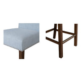 ZUN Upholstered Counter Stool with Nailhead Trim Set of 2 B035P265989